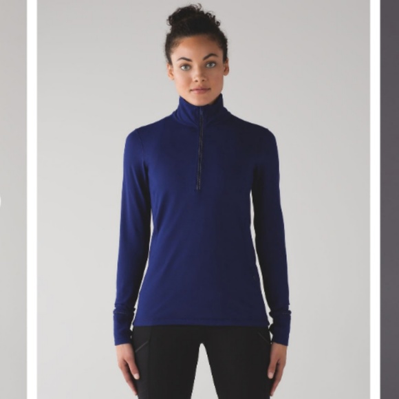 lululemon athletica Tops - Lululemon Outrun 1/2 Half Zip Pullover Hero Blue